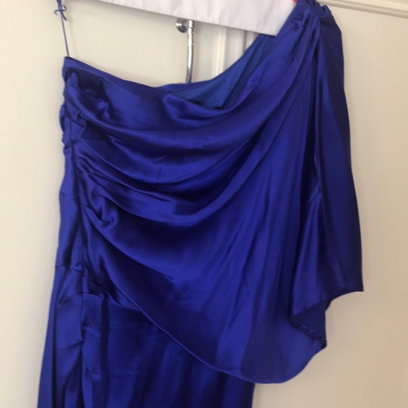 Safire blue one shoulder formal dress - Picture 4 of 4